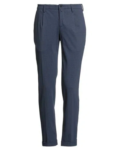 Barbati Man Pants Navy Size 32 Cotton, Polyamide, Elastane In Blue