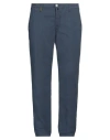 Barbati Man Pants Navy Size 32 Cotton, Polyester, Elastane In Blue