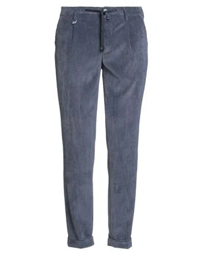 Barbati Man Pants Navy Size 34 Polyester, Polyamide, Elastane In Blue
