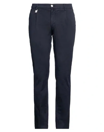 Barbati Man Pants Navy Size 36 Cotton, Elastane