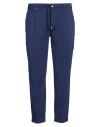 Barbati Man Pants Navy Size 38 Cotton, Polyamide, Elastane In Blue