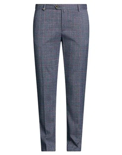 Barbati Man Pants Navy Size 38 Polyester, Viscose, Elastane
