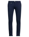 Barbati Man Pants Navy Size 40 Cotton, Elastane In Blue