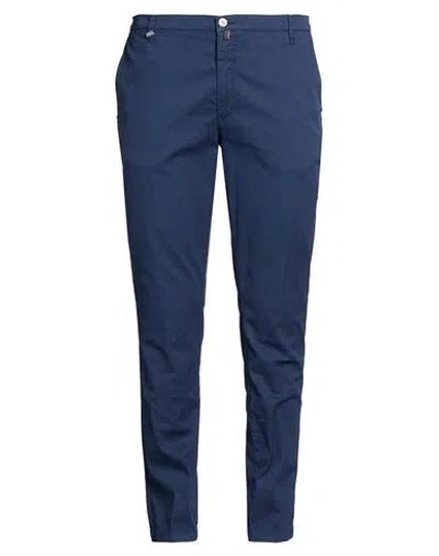 Barbati Man Pants Navy Size 42 Cotton, Elastane