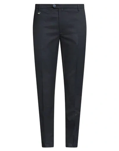 Barbati Man Pants Navy Size 42 Polyester, Viscose, Elastane In Black