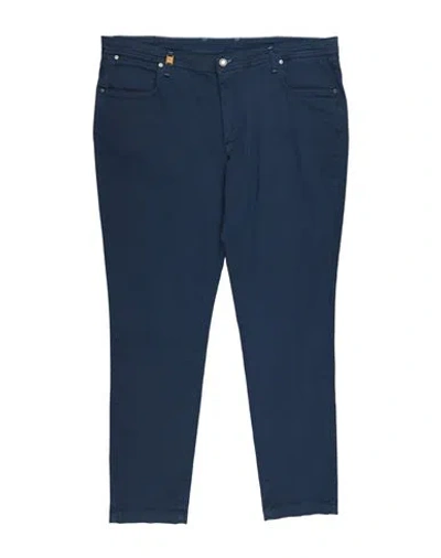 Barbati Man Pants Navy Size 44 Cotton, Elastane