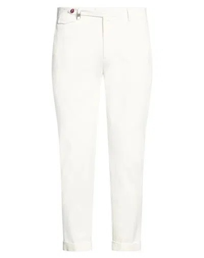 Barbati Man Pants Off White Size 34 Viscose, Polyamide, Elastane
