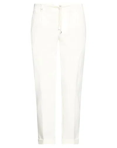 Barbati Man Pants Off White Size 36 Cotton, Polyamide, Elastane