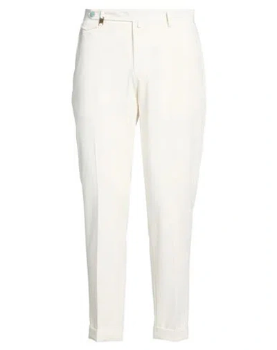 Barbati Man Pants Off White Size 36 Polyester, Viscose, Elastane