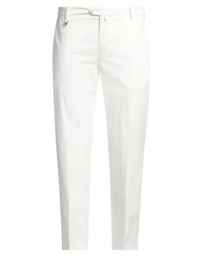 Barbati Man Pants Off White Size 38 Cotton, Elastane
