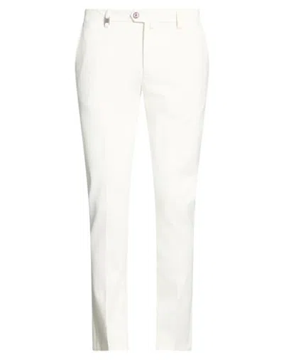 Barbati Man Pants Off White Size 38 Viscose, Polyamide, Elastane