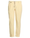 Barbati Man Pants Pastel Yellow Size 34 Polyester, Viscose, Elastane