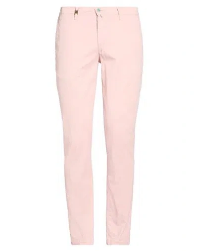 Barbati Man Pants Pink Size 34 Cotton, Elastane