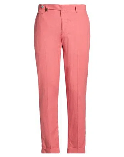 Barbati Man Pants Salmon Pink Size 36 Linen, Viscose