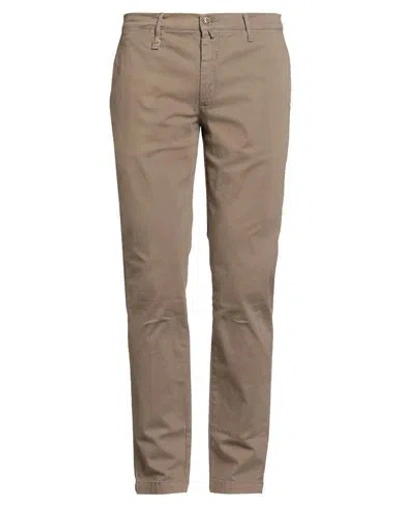 Barbati Man Pants Sand Size 36 Cotton, Elastane In Brown