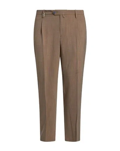 Barbati Man Pants Sand Size 38 Polyester, Viscose, Elastane In Brown