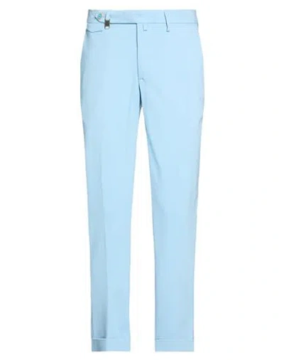 Barbati Man Pants Sky Blue Size 36 Cotton, Polyamide, Elastane