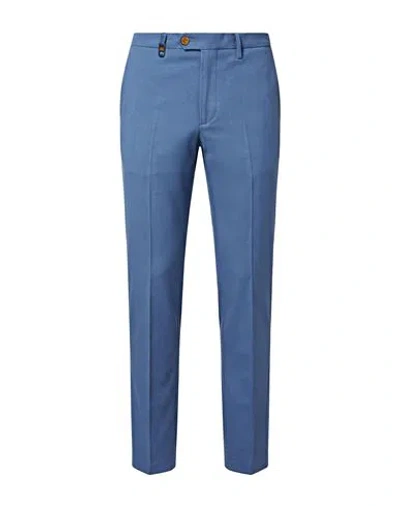 Barbati Man Pants Slate Blue Size 32 Viscose, Polyamide, Elastane