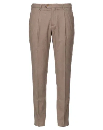 Barbati Man Pants Taupe Size 38 Polyester, Viscose, Elastane In Multi
