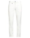 Barbati Man Pants White Size 30 Cotton, Elastane