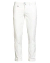 Barbati Man Pants White Size 30 Cotton, Elastane In White