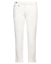 Barbati Man Pants White Size 34 Cotton, Elastane