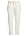 Barbati Man Pants White Size 38 Polyester, Viscose, Elastane
