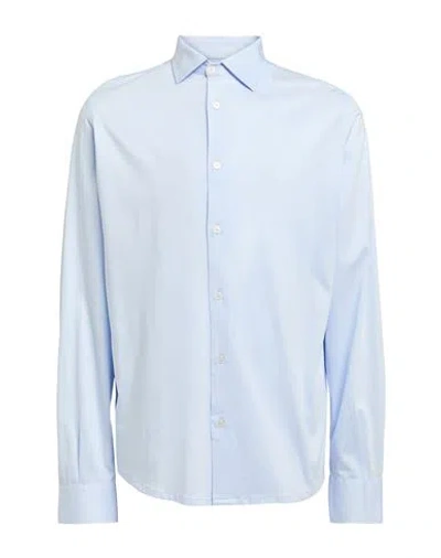 Barbati Man Shirt Sky Blue Size Xl Cotton, Modal