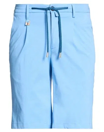 Barbati Man Shorts & Bermuda Shorts Blue Size 28 Cotton, Polyamide, Elastane