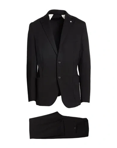 Barbati Man Suit Black Size 40 Viscose, Polyamide, Elastane
