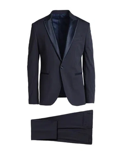 Barbati Man Suit Midnight Blue Size 40 Viscose, Polyamide, Elastane
