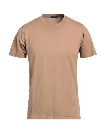 Barbati Man T-shirt Camel Size Xxl Viscose, Polyamide In Beige