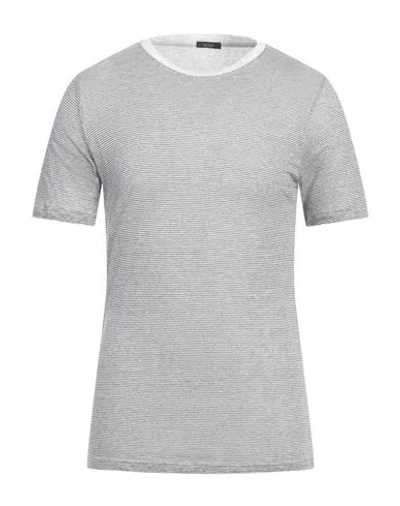 Barbati Man T-shirt Midnight Blue Size M Linen, Viscose