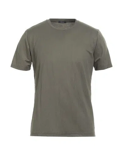 Barbati Man T-shirt Military Green Size M Viscose, Polyamide