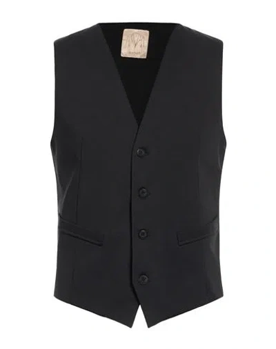 Barbati Man Tailored Vest Black Size 36 Cotton, Polyamide, Elastane