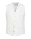 Barbati Man Tailored Vest White Size 44 Cotton, Polyamide, Elastane In White