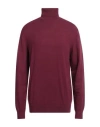 Barbati Man Turtleneck Garnet Size Xxl Wool, Cotton, Viscose, Polyamide, Cashmere In Red
