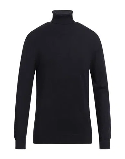 Barbati Man Turtleneck Midnight Blue Size Xxl Wool, Cotton, Viscose, Polyamide, Cashmere