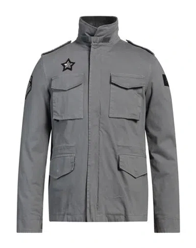 Barbed Man Jacket Grey Size M Cotton, Elastane