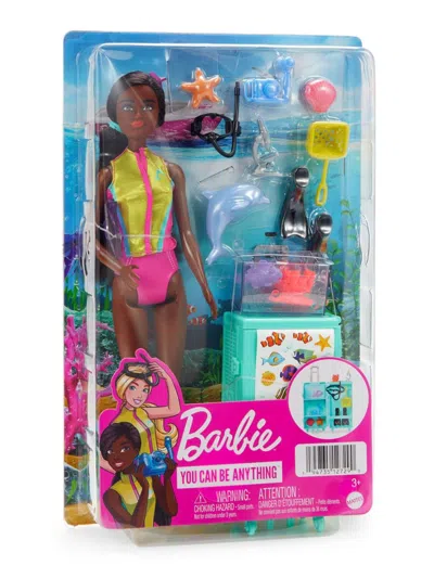 Barbie Kids' 14-piece  Marine Biologist Doll Playset Hmh27 In Blue