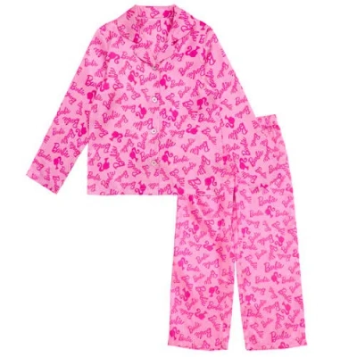 Barbie Kids'  2-piece Pajama Shirt And Pants Set In Pink