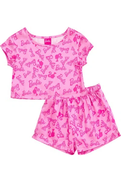 Barbie Kids'  2-piece Pajama Shorts Set In Pink
