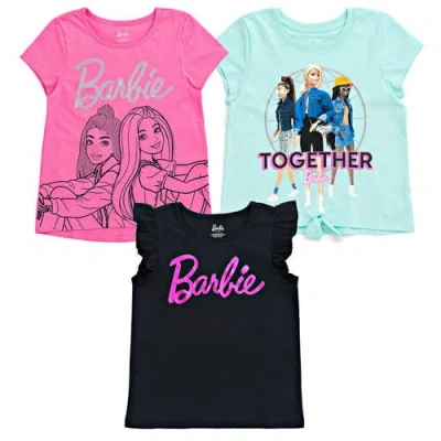 Barbie Kids'  3-pack T-shirts In Animal Print