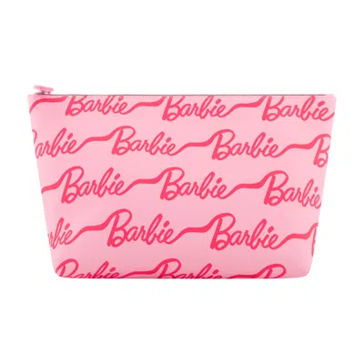 Barbie All-over Logo Cosmetic Bag In Pink