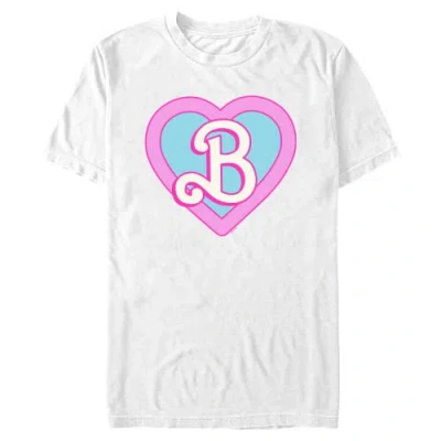 Barbie B Is For Heart Logo Short Sleeve Graphic T-shirt In White