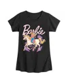Barbie Big Girls Cowgirl Horse Graphic Short Sleeve T-shirt In Black