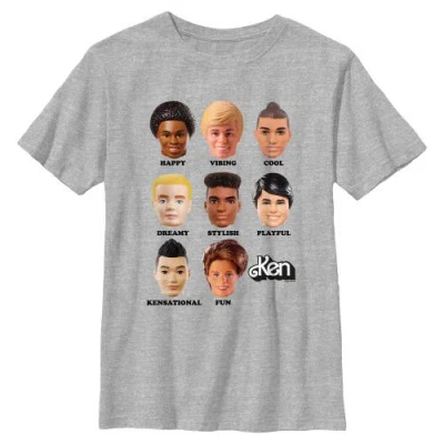 Barbie Kids'  Boys' All Funny Ken Graphic Short Sleeve T-shirt In Gray