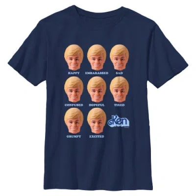 Barbie Kids'  Boys' All Ken Moods Graphic Short Sleeve T-shirt In Blue