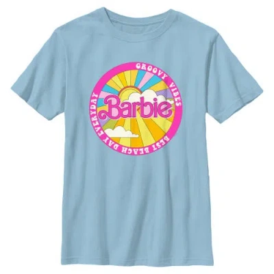 Barbie Kids'  Boys' Groovy Beach Day Vibes Graphic Short Sleeve T-shirt In Blue
