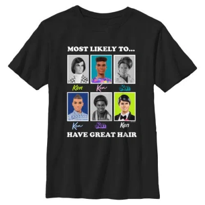 Barbie Kids'  Boys' Ken Great Hair Graphic Short Sleeve T-shirt In Black